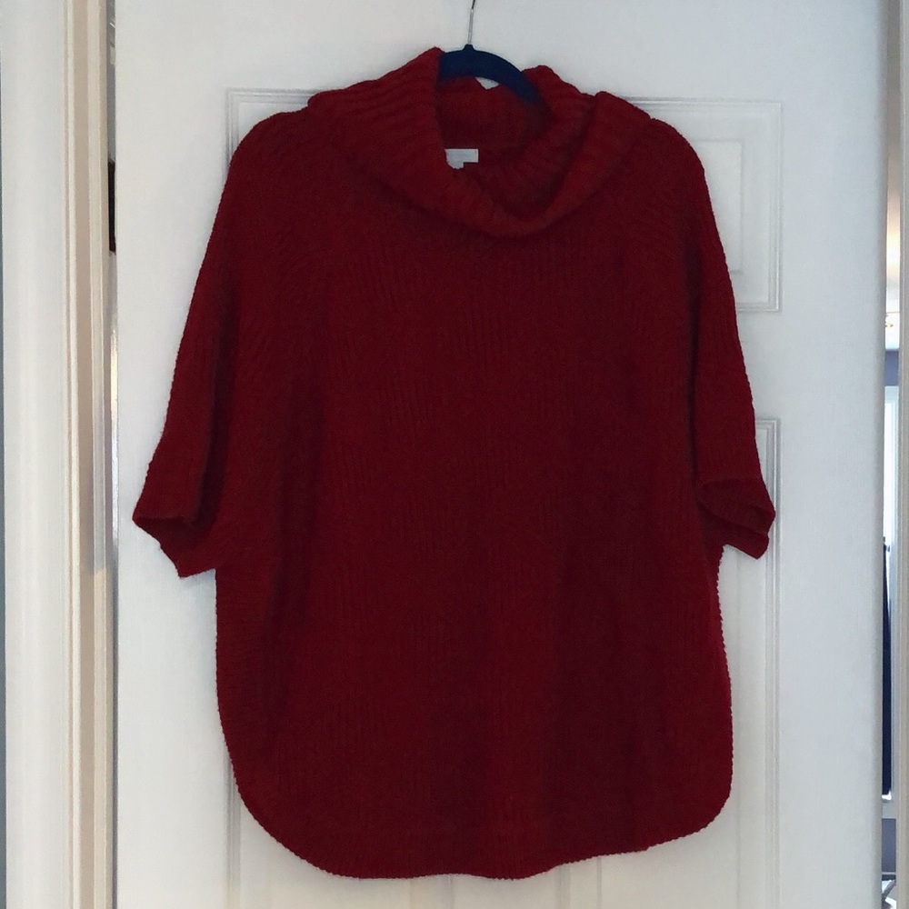 Women’s burgundy poncho